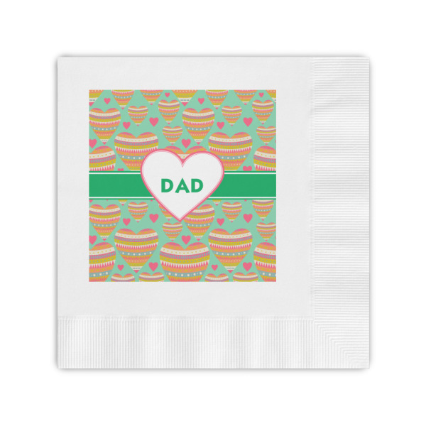 Custom Hearts Coined Cocktail Napkins (Personalized)
