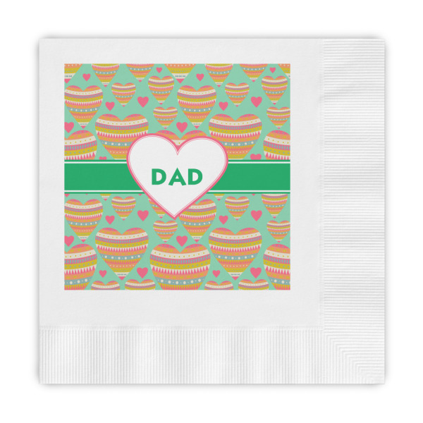 Custom Hearts Embossed Decorative Napkins (Personalized)