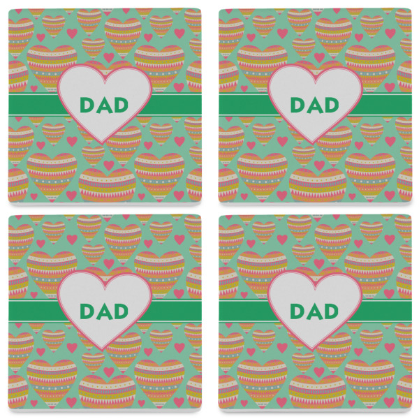 Custom Design - Set of 4 Stone Coasters - See All 4 View