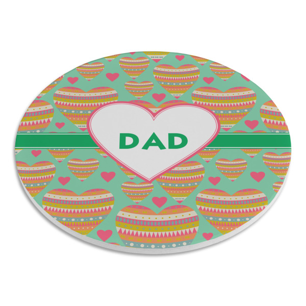 Custom Design - Round Stone Trivet - Angle View