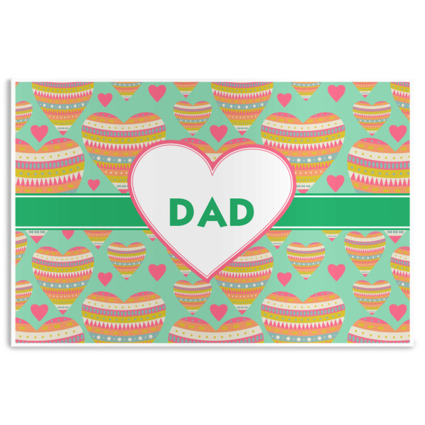 Custom Hearts Disposable Paper Placemats (Personalized)