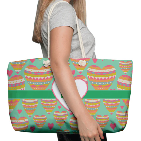 Custom Design - Large Rope Tote Bag - In Context View