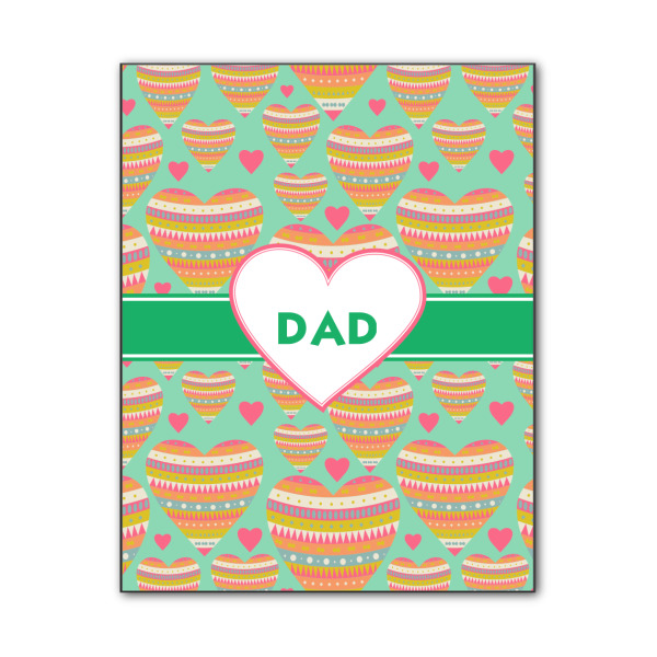 Custom Hearts Wood Print - 11x14 (Personalized)