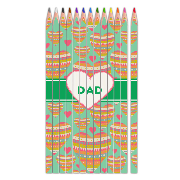 Custom Hearts Colored Pencils (Personalized)