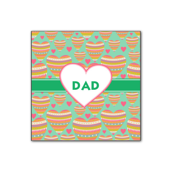 Custom Hearts Wood Print - 12x12 (Personalized)