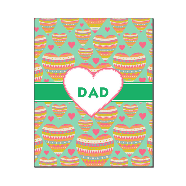 Custom Hearts Wood Print - 16x20 (Personalized)