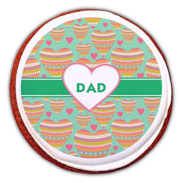 Custom Design - Printed Icing Circle - Large - On Cookie