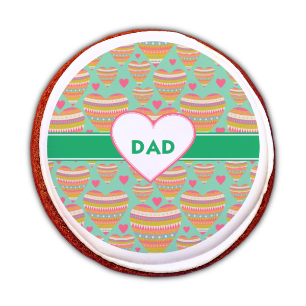 Custom Design - Printed Icing Circle - Medium - On Cookie