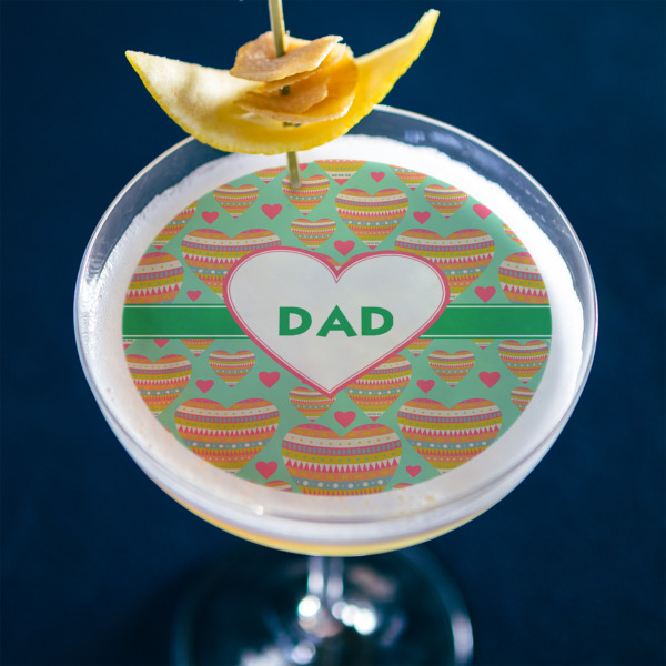 Custom Design - Printed Drink Topper - Large - In Context