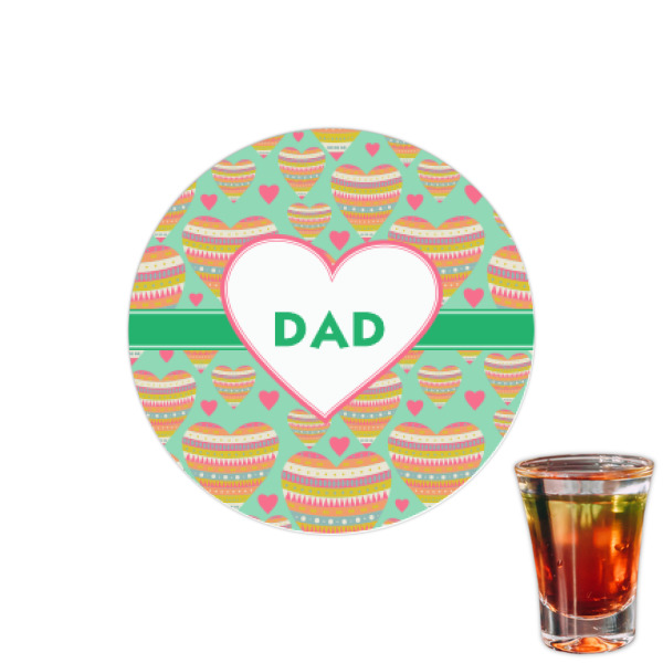 Custom Hearts Printed Drink Topper - 1.5" (Personalized)