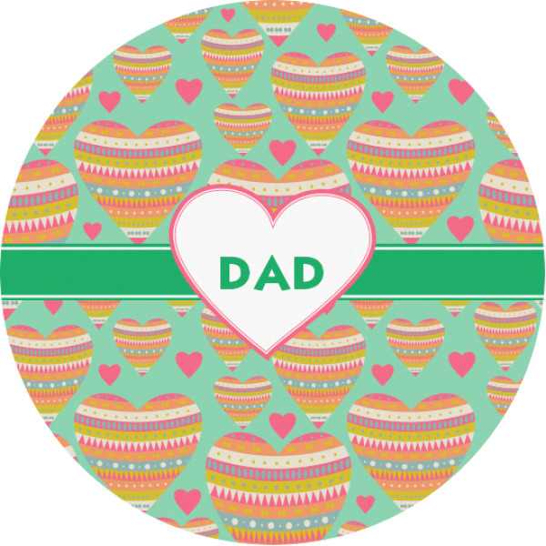 Custom Hearts Multipurpose Round Labels - Custom Sized (Personalized)