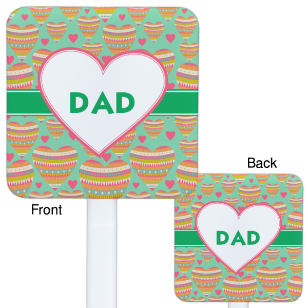 Custom Design - White Plastic Stir Stick - Double Sided - Front & Back