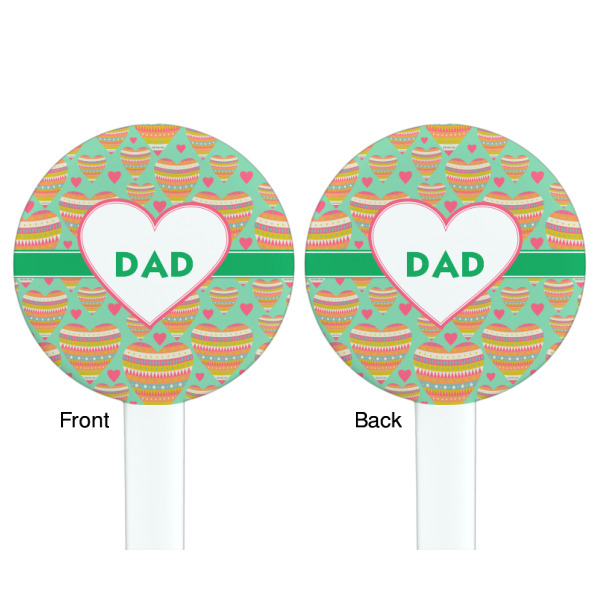 Custom Design - White Plastic 7" Stir Stick - Double Sided - Round - Front & Back