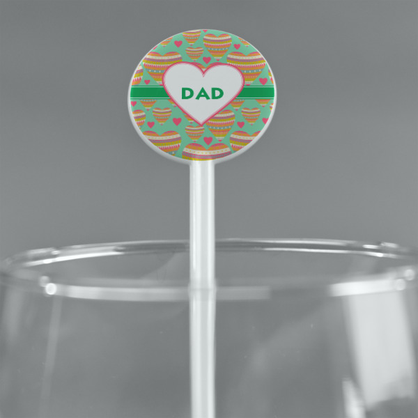 Custom Design - White Plastic 5.5" Stir Stick - Round - Main