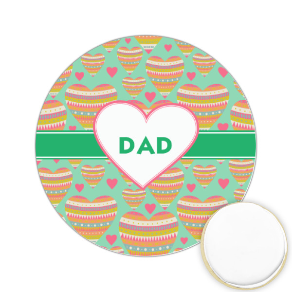 Custom Hearts Printed Cookie Topper - 2.15" (Personalized)