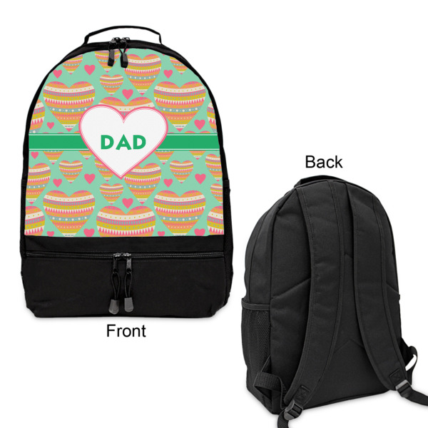 Custom Design - Large Backpack - Black - Front & Back View