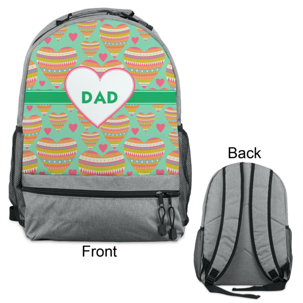 Custom Design - Large Backpack - Gray - Front & Back View