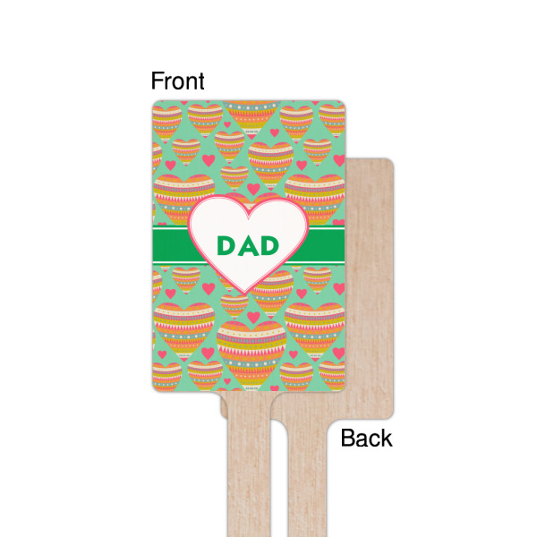 Custom Design - Wooden 6.25" Stir Stick - Rectangular - Single - Front & Back