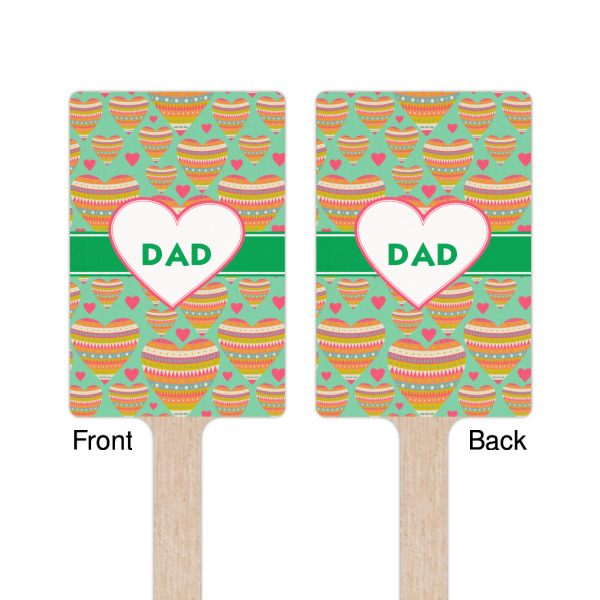 Custom Design - Wooden 6.25" Stir Stick - Rectangular - Double Sided - Front & Back