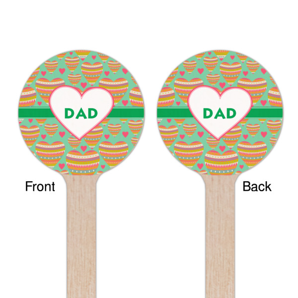 Custom Design - Wooden 6" Stir Stick - Round - Double Sided - Front & Back