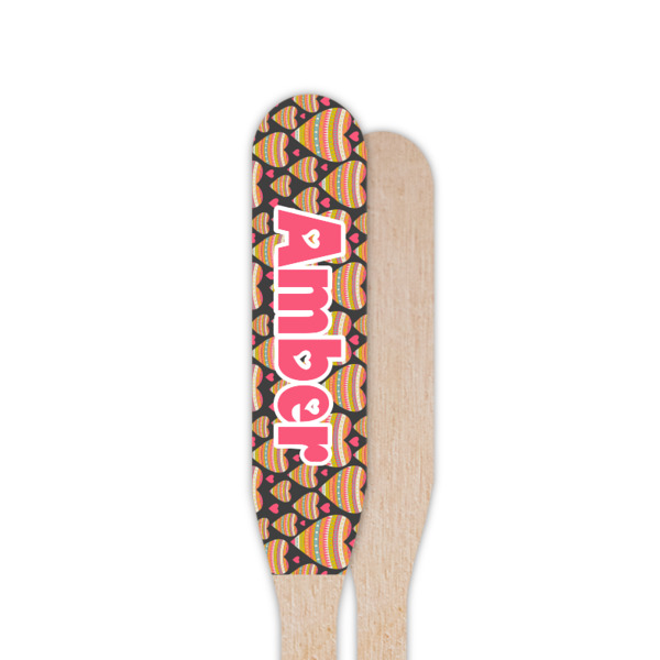 Custom Design - Wooden Food Pick - Paddle - Single Sided - Front & Back