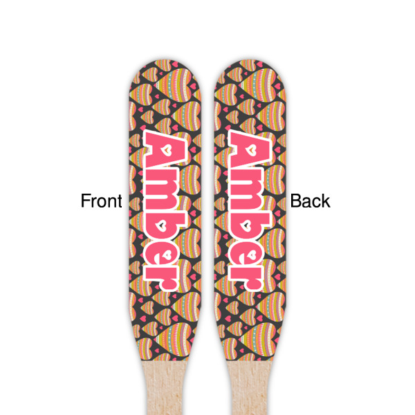 Custom Design - Wooden Food Pick - Paddle - Double Sided - Front & Back