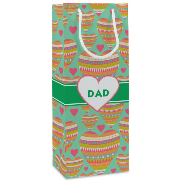 Custom Hearts Wine Gift Bags (Personalized)