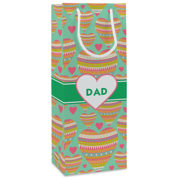 Custom Hearts Wine Gift Bags - Matte (Personalized)