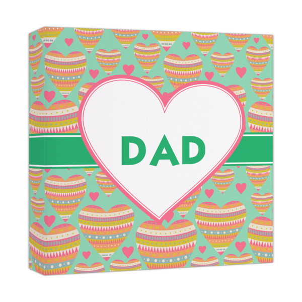 Custom Hearts Canvas Print - 12x12 (Personalized)