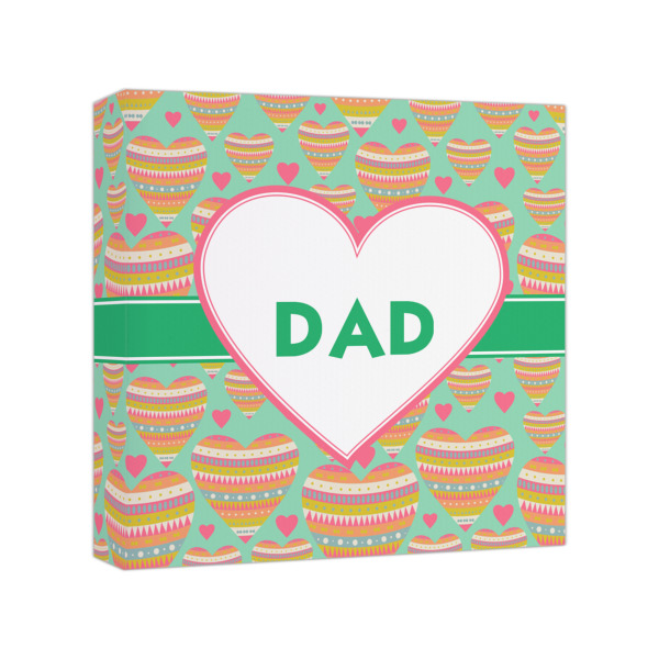 Custom Hearts Canvas Print - 8x8 (Personalized)