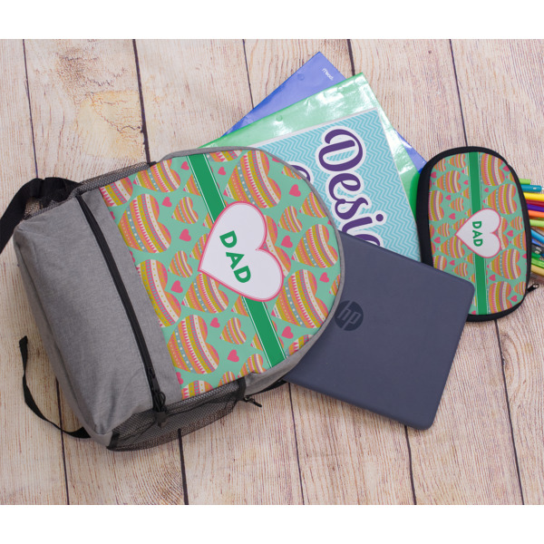 Custom Design - Large Backpack - Gray - With Stuff