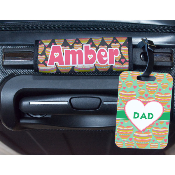 Custom Design - Metal Luggage Tag & Handle Wrap - In Context