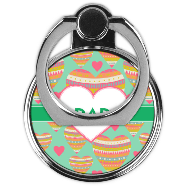 Custom Design - Cell Phone Ring Stand & Holder - Front (Collapsed)