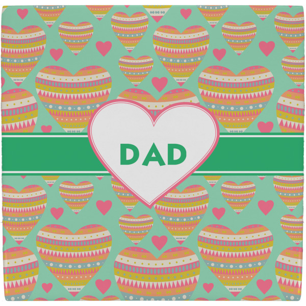 Custom Hearts Ceramic Tile Hot Pad (Personalized)