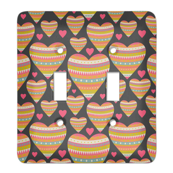 Custom Hearts Light Switch Cover (2 Toggle Plate)