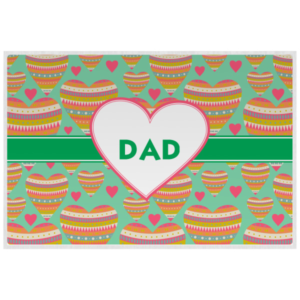 Custom Hearts Laminated Placemat w/ Monogram