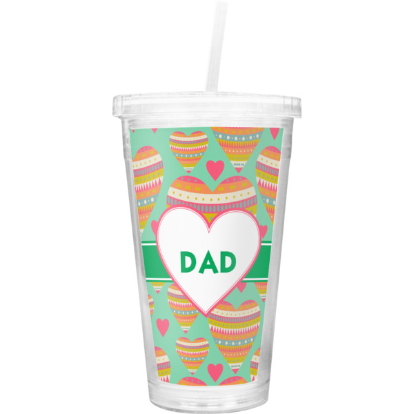 Custom Design Your Own Double Wall Tumbler with Straw
