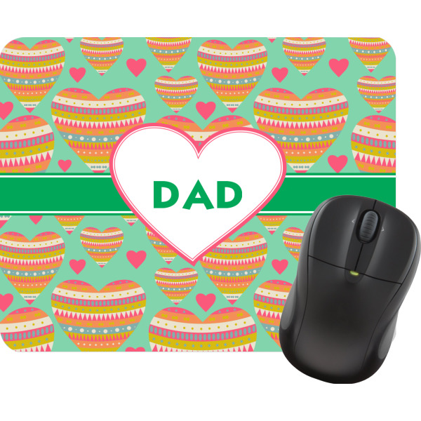 Custom Hearts Rectangular Mouse Pad (Personalized)