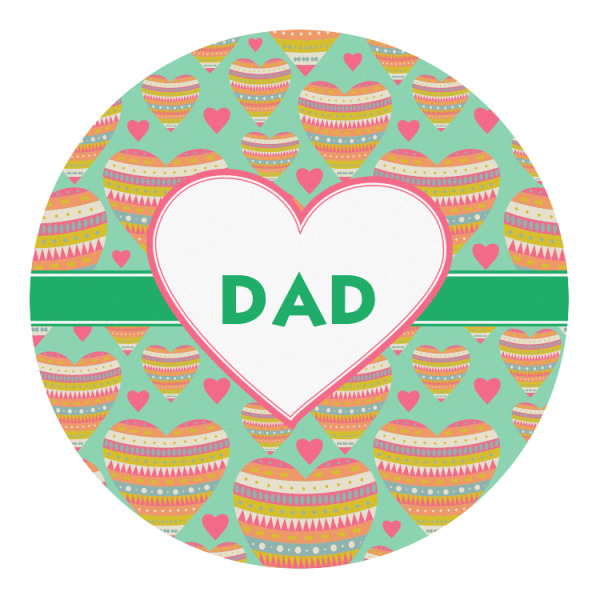 Custom Hearts Round Decal (Personalized)