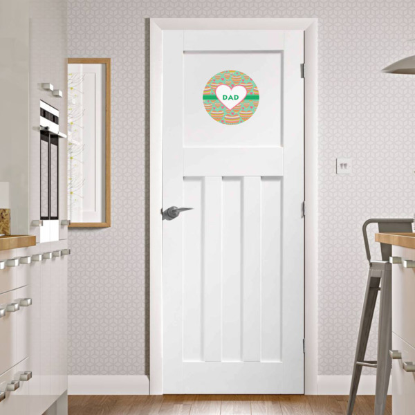 Custom Design - Round Wall Decal on Door