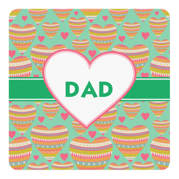 Custom Hearts Square Decal (Personalized)