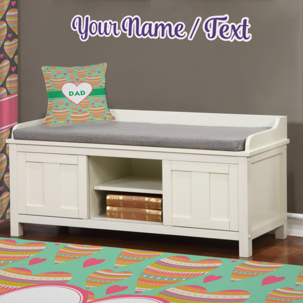 Custom Design - Wall Name Decal Above Storage bench