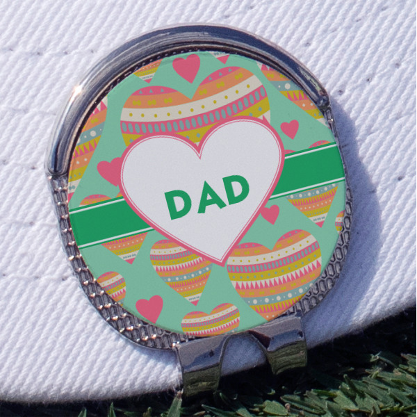 Custom Hearts Golf Ball Marker - Hat Clip