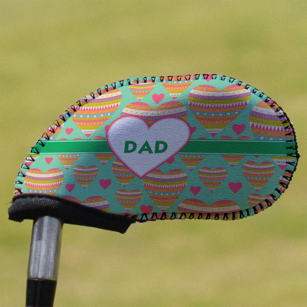 Custom Hearts Golf Club Iron Cover (Personalized)