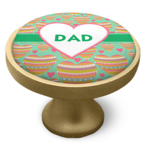 Custom Design - Cabinet Knob - Gold - Side