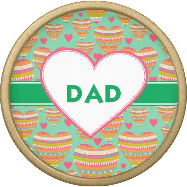 Custom Design - Cabinet Knob - Gold - Front