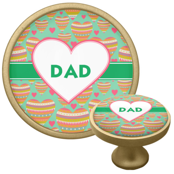 Custom Design - Cabinet Knob - Gold - Multi Angle