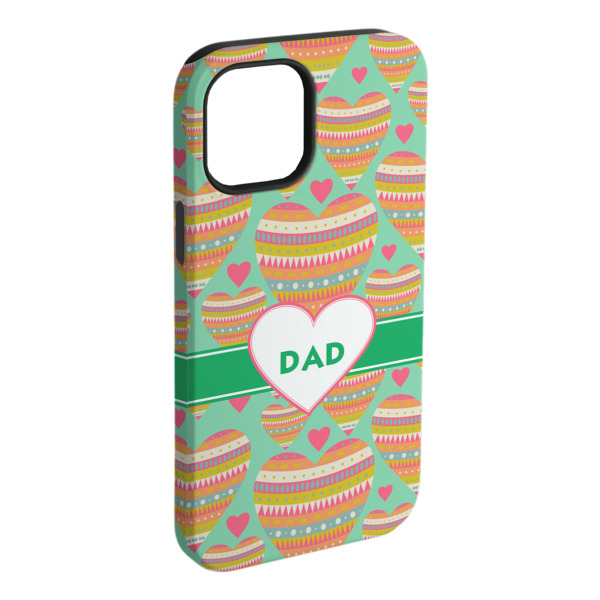 Custom Hearts iPhone Case - Rubber Lined - iPhone 15 Plus (Personalized)