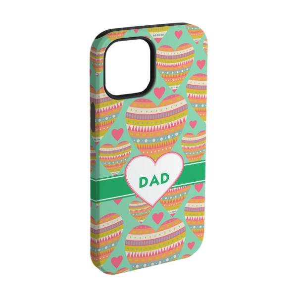 Custom Hearts iPhone Case - Rubber Lined - iPhone 15 Pro (Personalized)