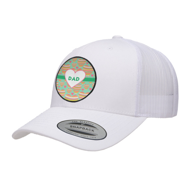 Custom Hearts Trucker Hat - White (Personalized)